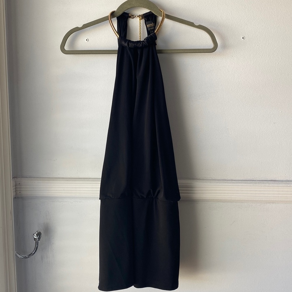 LAUNDRY BY SHELLI SEGAL Women's Jersey Blouson Ring Neck Dress